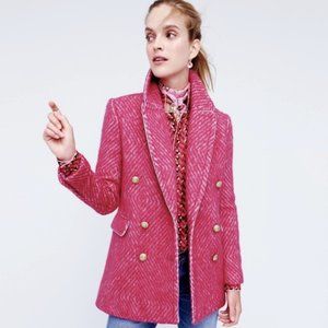 J. Crew Diamond Tweed Coat Size 4